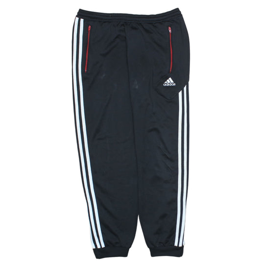 Adidas Boys Black Jogger Track Pants 11-12 Years Zip Pockets Activewear