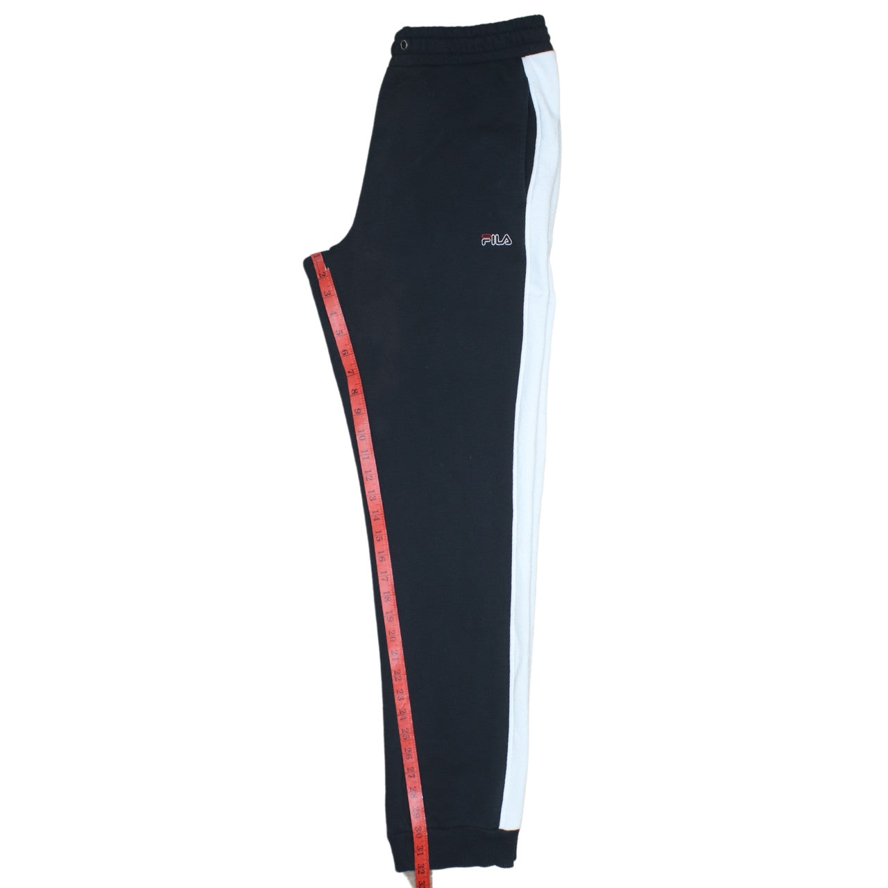 Fila Men's Black Sweatpants M Elastic Waist Logo Casual