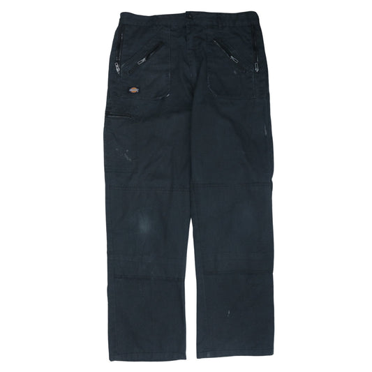 Dickies Men’s Black Cargo Work Trousers 34W Regular Straight Fit