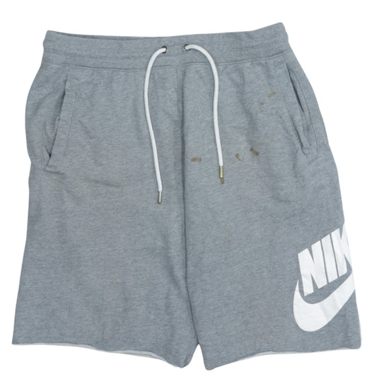 Nike Men’s Grey Sweat Shorts M Regular Fit Elastic Waist Pockets