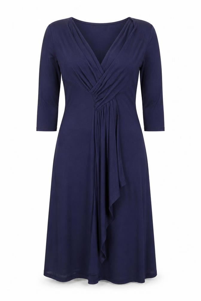 Phase Eight Women’s Blue Size 10 V-Neck Wrap Dress Long Sleeve