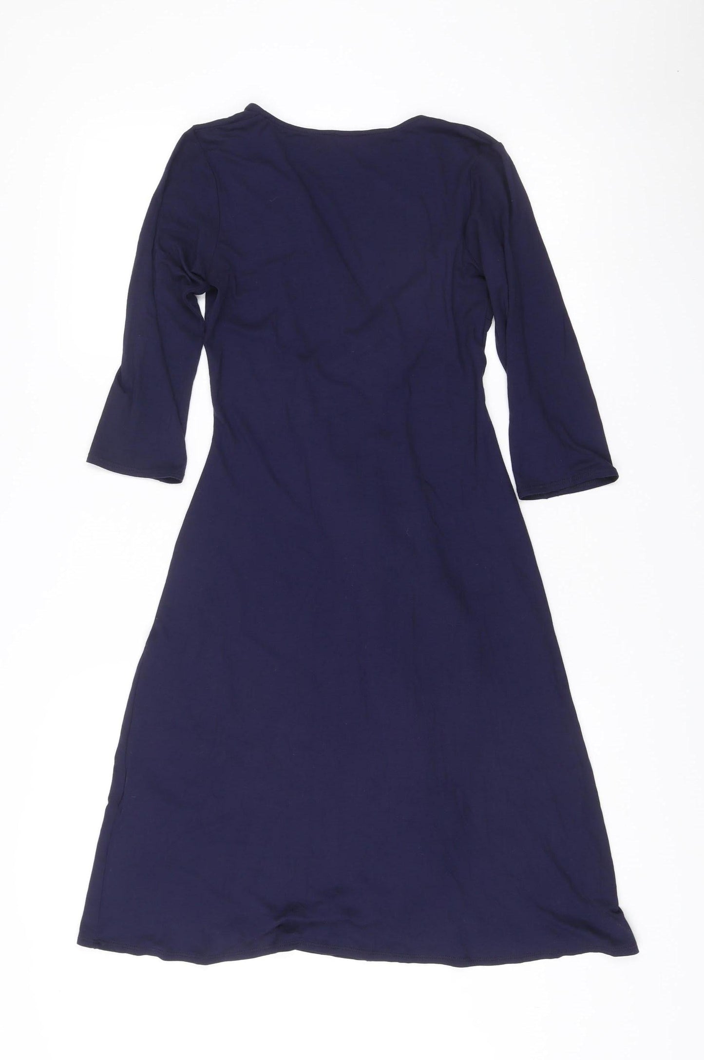 Phase Eight Women’s Blue Size 10 V-Neck Wrap Dress Long Sleeve