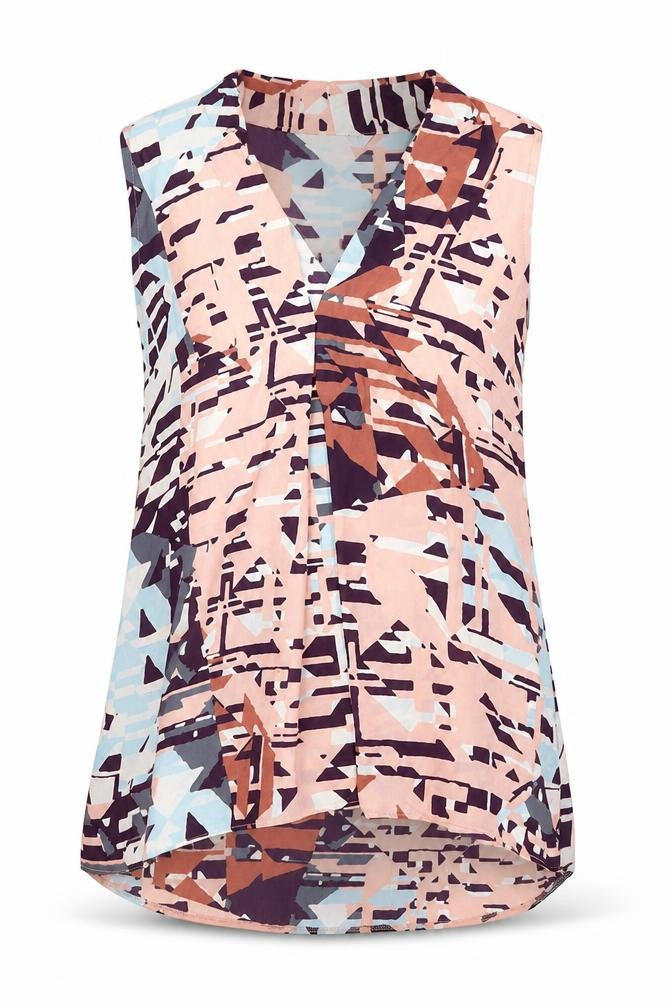 Next Women’s Multicoloured Geometric Sleeveless Tunic Blouse UK 10