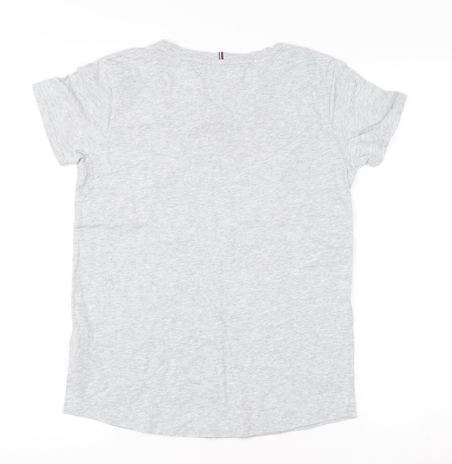 Tommy Hilfiger Women’s Grey Cotton Logo T-Shirt Size 14