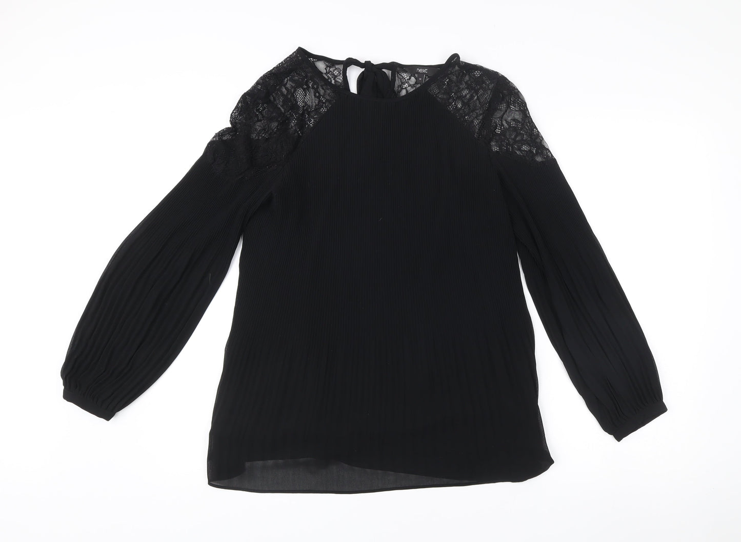 Next Women’s Black Lace Long Sleeve Tunic Blouse Size 14