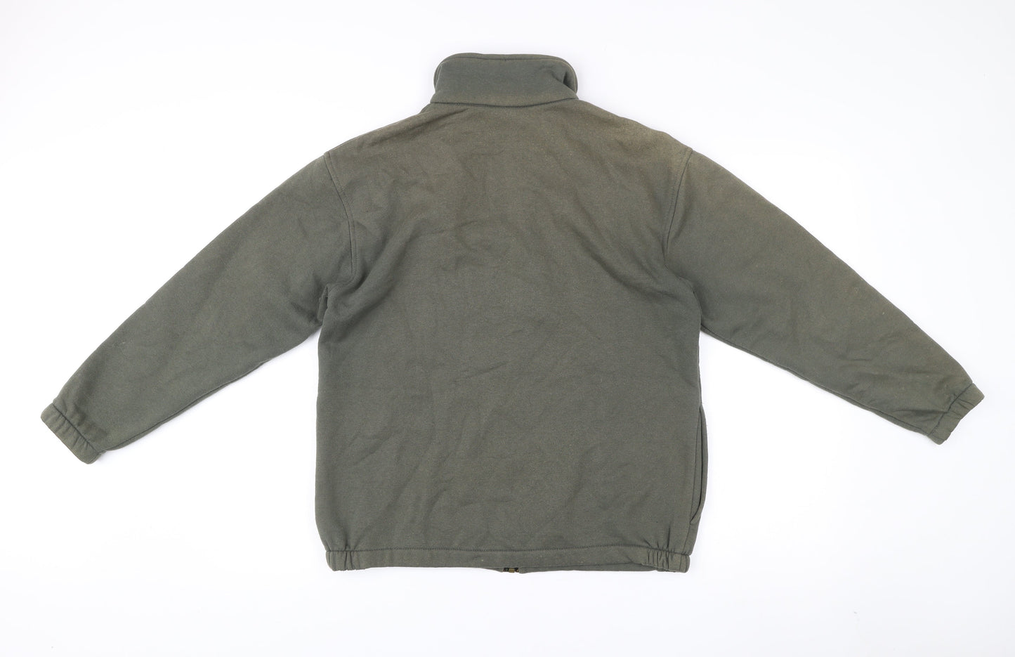 Cityscape Men's Green Fleece Jacket M Basic Full Zip Casual Outdoor
