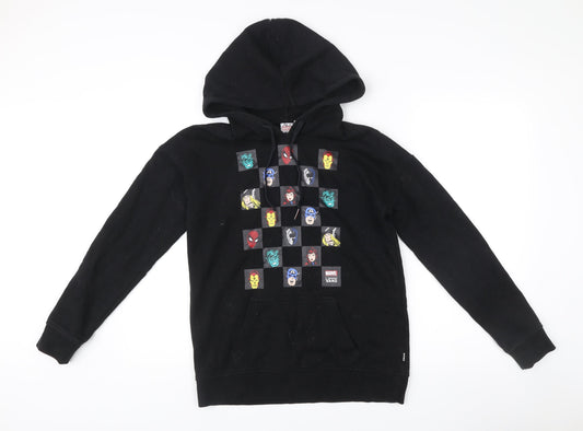 Vans Marvel Black Pullover Hoodie XS Women’s Comic Graphic Sweatshirt