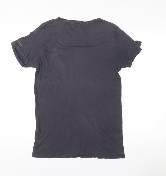 Firetrap Men’s Black Small Graphic Print T-Shirt Regular Fit
