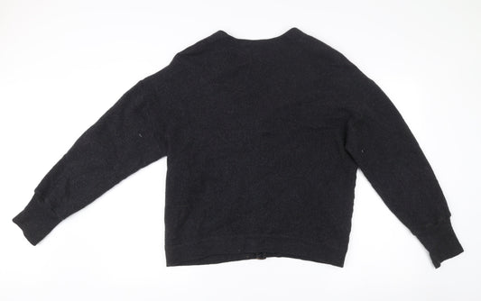 Lacoste Men’s Black Wool Cardigan Size 2XL V-Neck Classic Knit