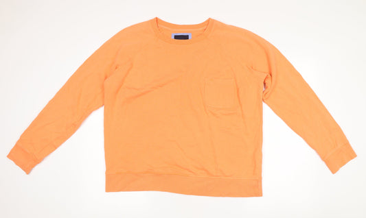 Crew Clothing Women’s Orange Cotton Pullover Sweatshirt Size 16