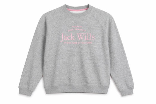 Womens UK 10 Regular Jack Wills Grey Pullover Sweatshirt