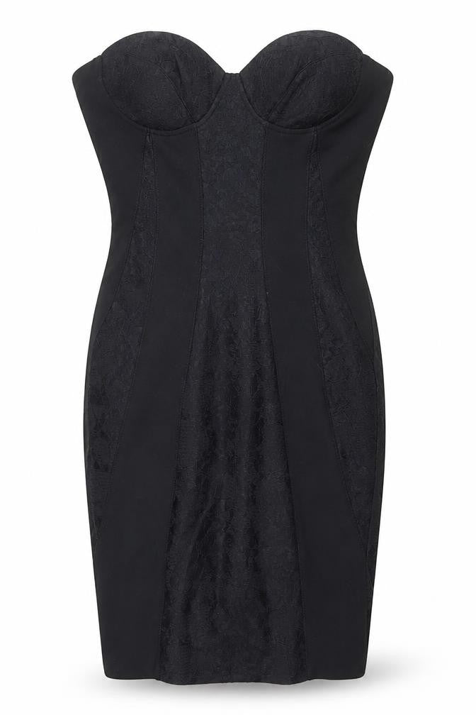Kardashian Kollection Women’s Black Strapless Bodycon Dress Size 10