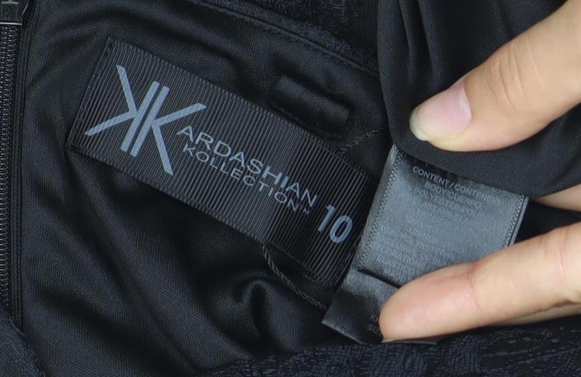 Kardashian Kollection Women’s Black Strapless Bodycon Dress Size 10