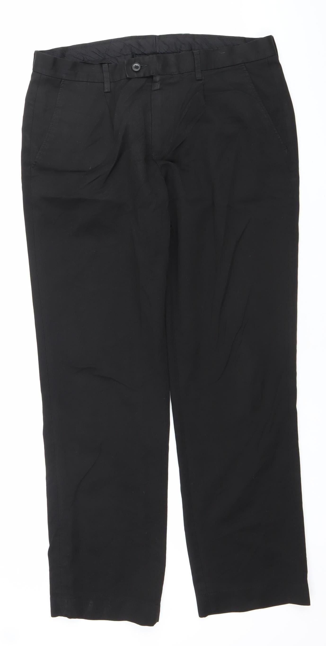 Tailor & Cutter Men’s Black 34W 31L Regular Fit Dress Pants
