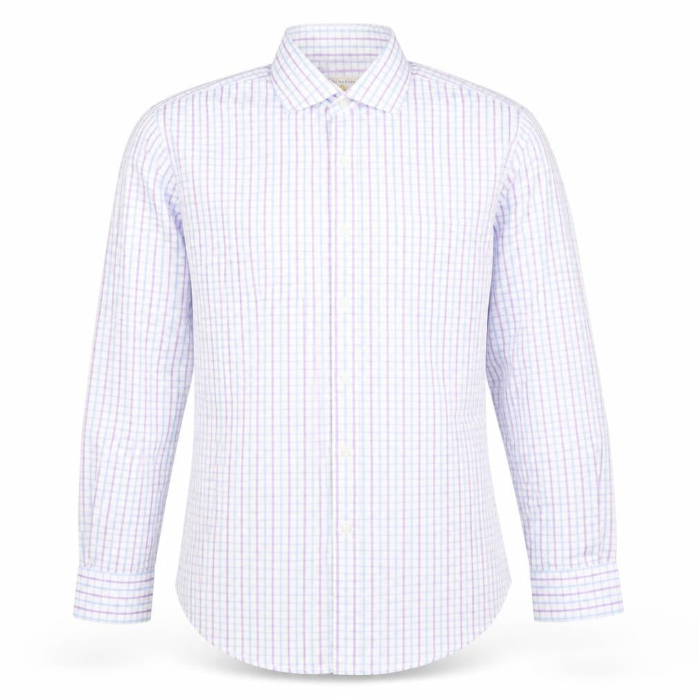 Brook Taverner Men’s Multicoloured Check Cotton Dress Shirt 15.5 Long Sleeve