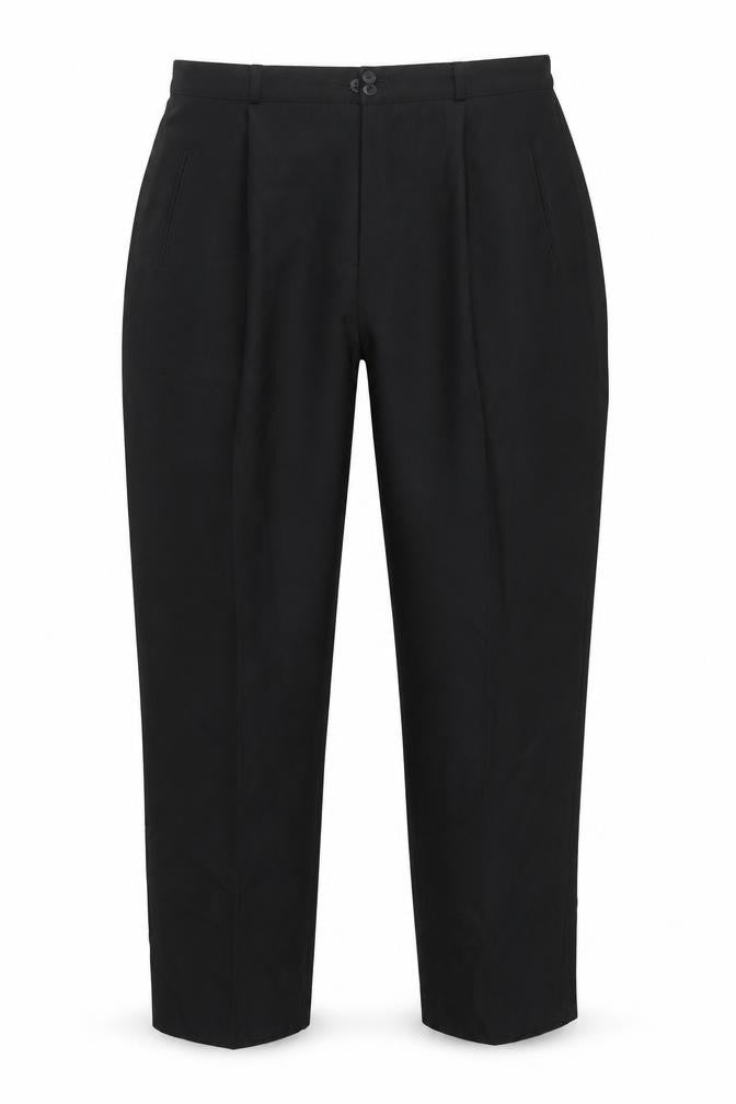 Bonmarché Womens Black Size 18 Pleated Straight Trousers