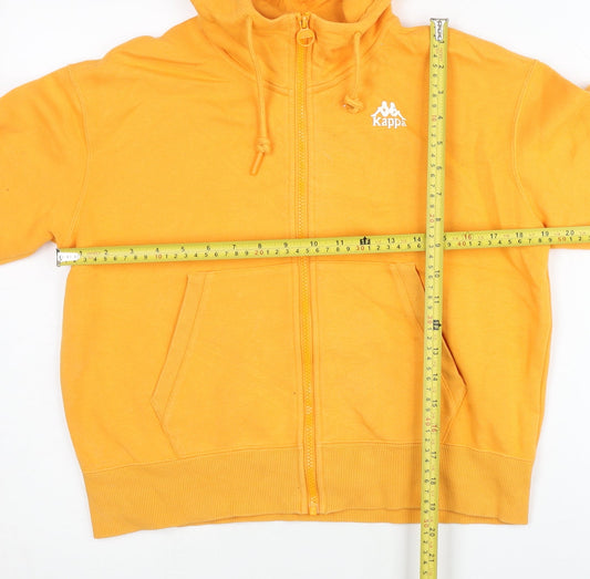 Kappa Women's Yellow Full Zip Hoodie Sweatshirt Size 12 Cotton Blend
