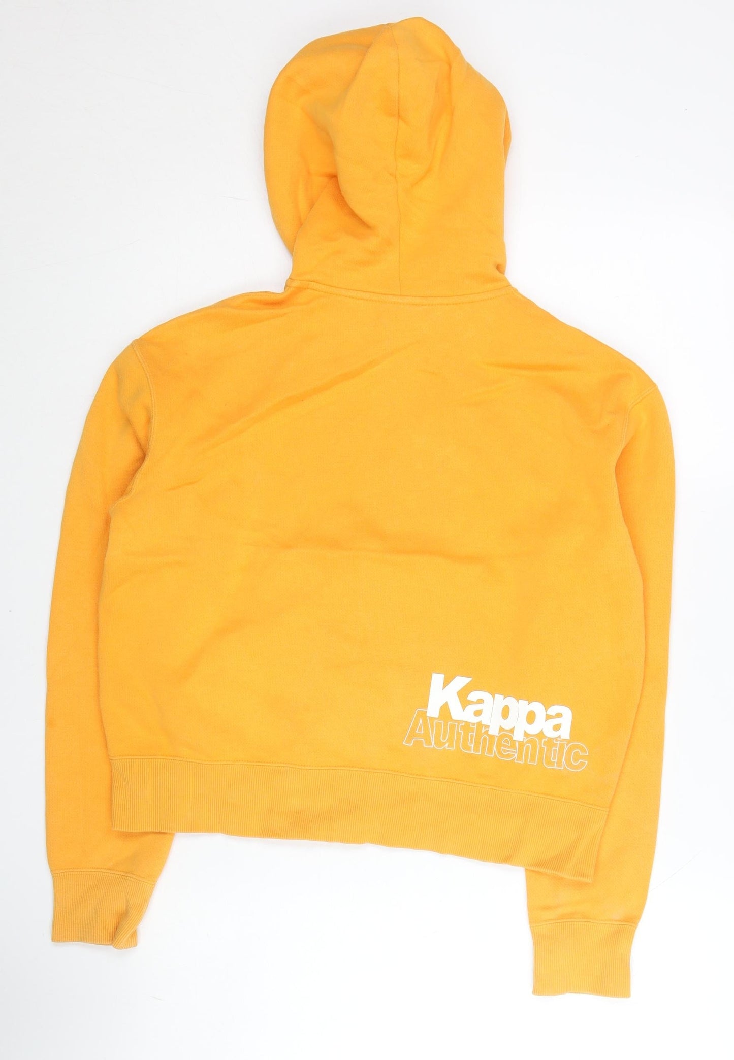 Kappa Women's Yellow Full Zip Hoodie Sweatshirt Size 12 Cotton Blend