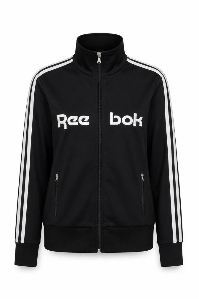 Reebok Womens Black UK 10 Track Jacket Full Zip Sportswear