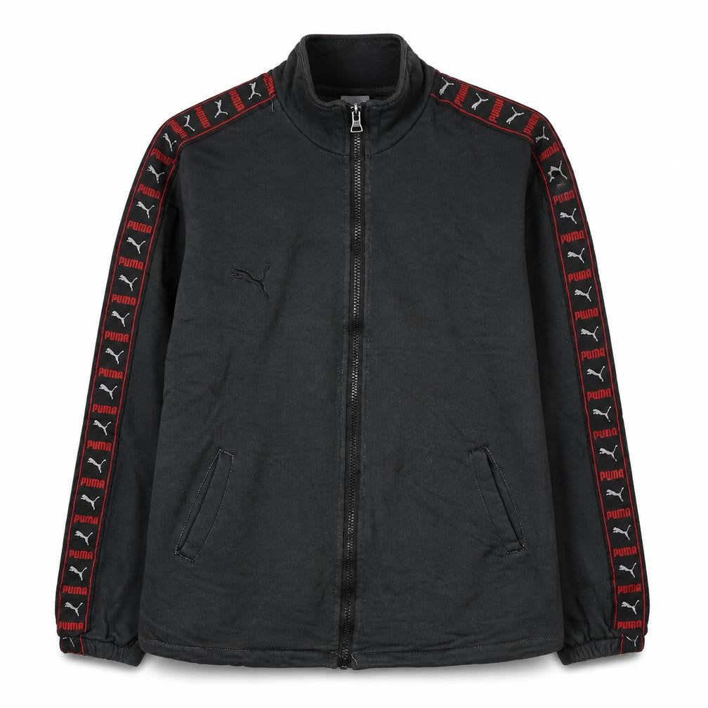 Puma Womens Black M Track Jacket Full Zip Logo Sportswear
