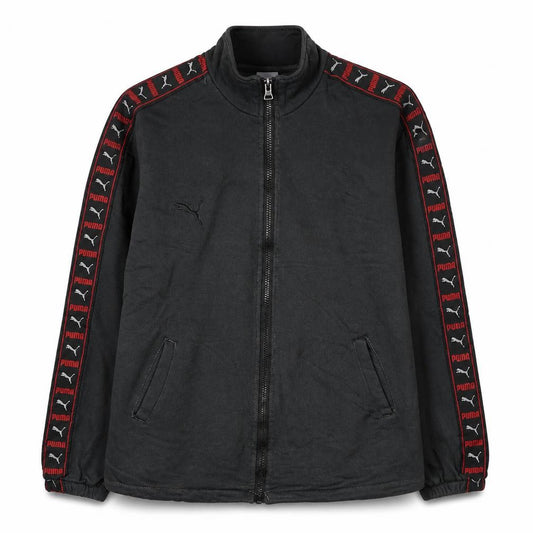 Puma Womens Black M Track Jacket Full Zip Logo Sportswear