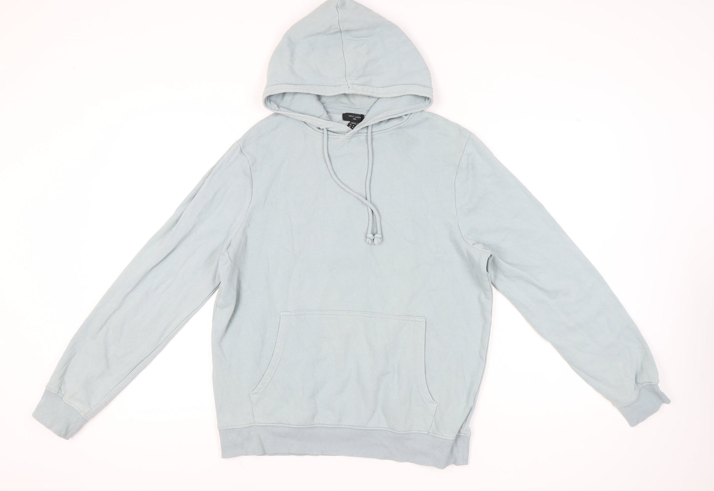 New Look Men’s Blue Pullover Hoodie Size M Cotton Blend