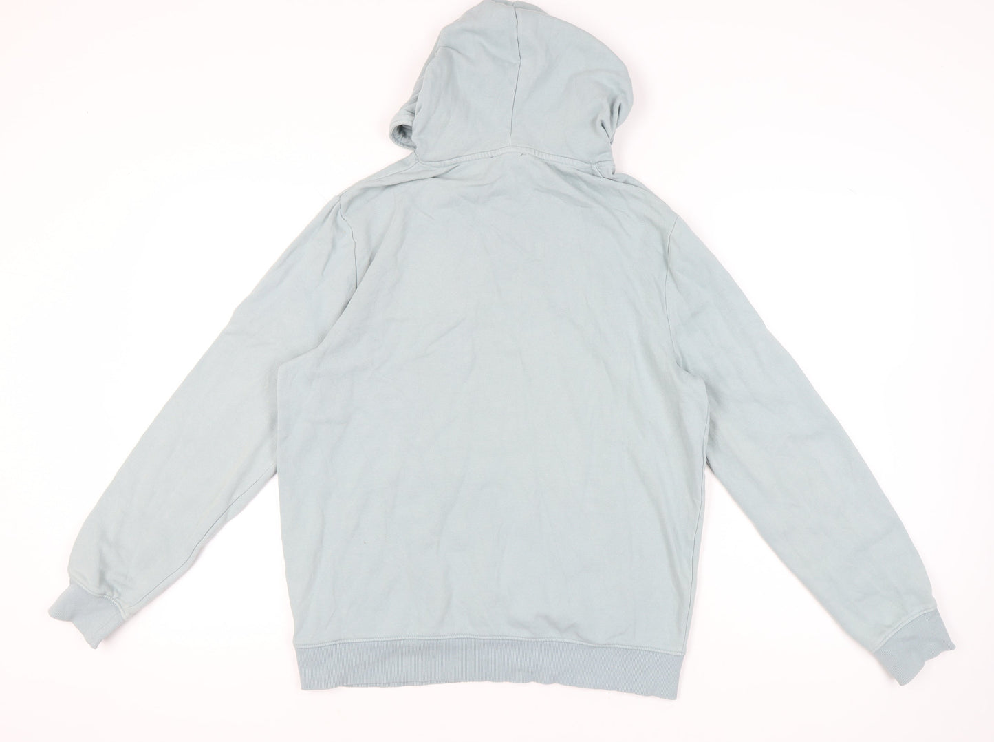 New Look Men’s Blue Pullover Hoodie Size M Cotton Blend