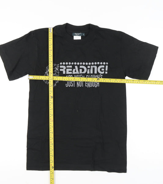 Hanes Men Black Small Graphic Funny Quote City T-Shirt
