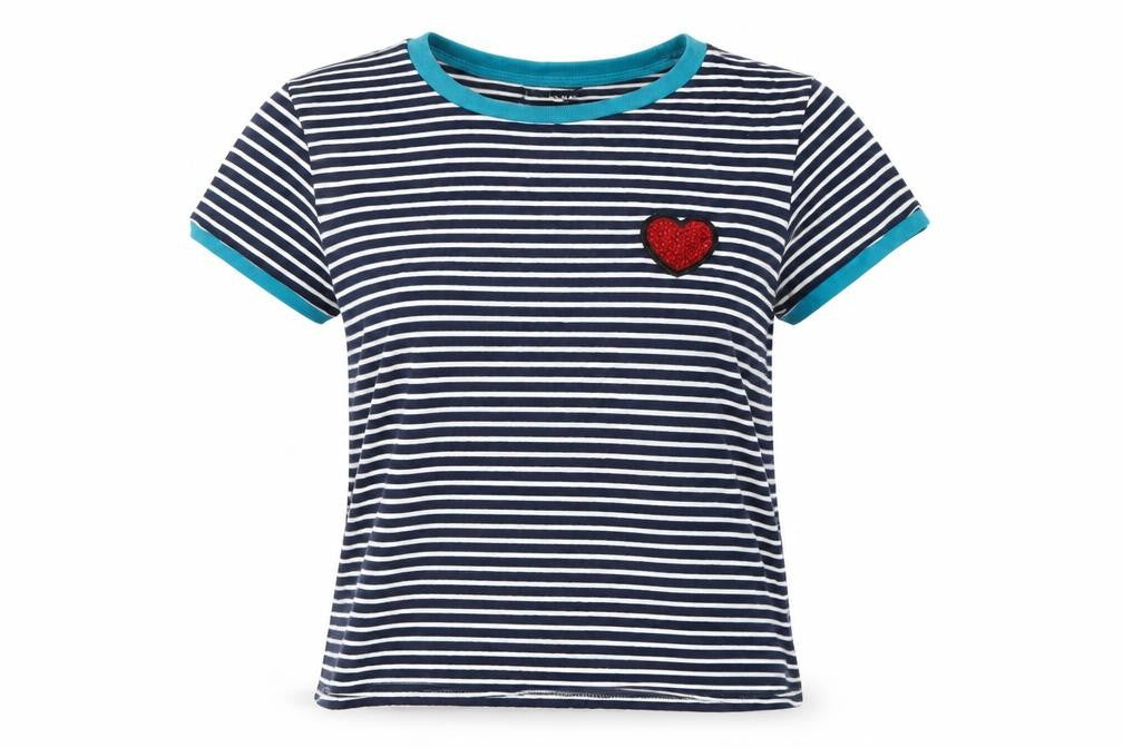 Womens UK Size XS Brave Soul Blue 100% Cotton T-Shirt