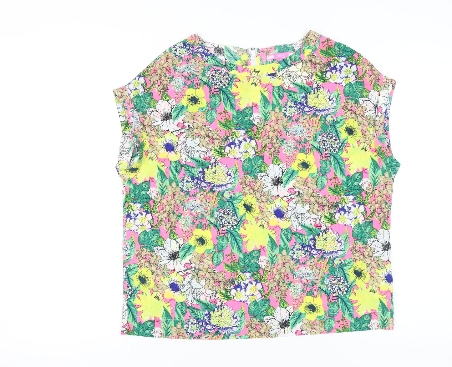Next Womens Multicoloured Floral Blouse Sz 14 Tunic Sleeveless