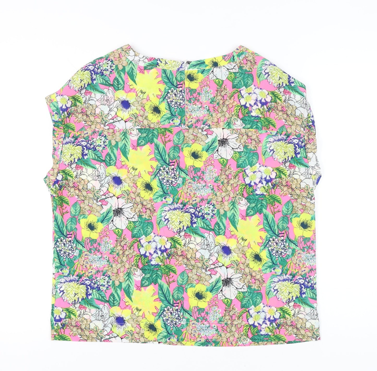 Next Womens Multicoloured Floral Blouse Sz 14 Tunic Sleeveless