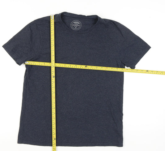FatFace Men's Blue Medium Crew Neck Short Sleeve Cotton T-Shirt