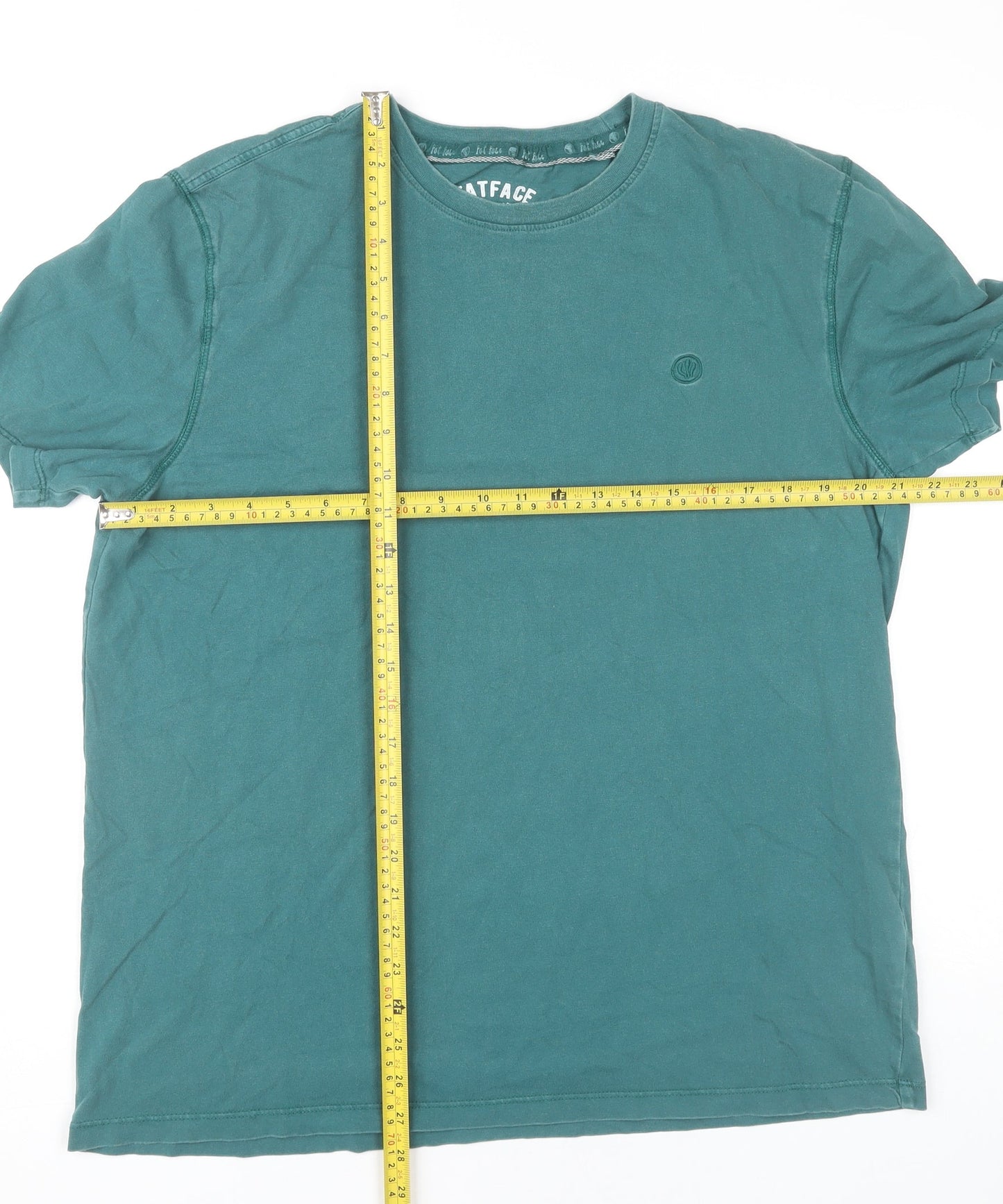 FatFace Men’s Green XL Cotton Crew Neck Short Sleeve T-Shirt