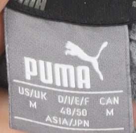 Puma Men’s Grey Pullover Hoodie Sweatshirt Size M Logo Sportswear
