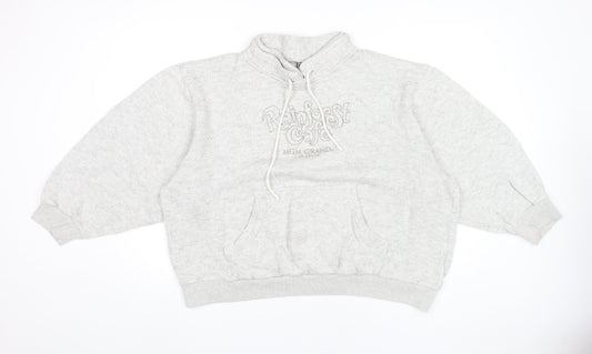 Rainforest Cafe Women’s Grey Pullover Hoodie Sweatshirt Size L