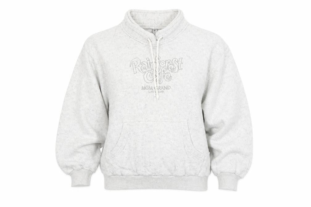Rainforest Cafe Women’s Grey Pullover Hoodie Sweatshirt Size L