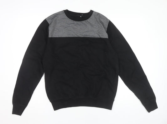 dStruct Men's Black Grey Pullover Sweatshirt Size M Crew Neck