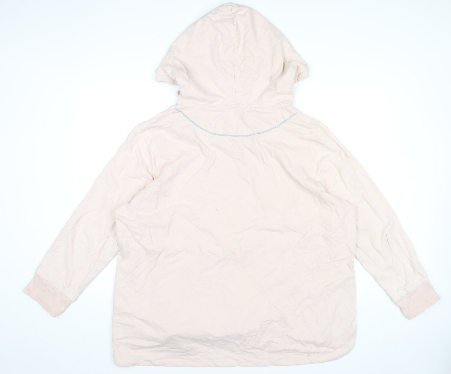 White Stuff Women’s Beige Hoodie UK 22 Cotton Pullover Casual