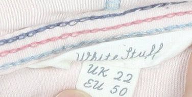 White Stuff Women’s Beige Hoodie UK 22 Cotton Pullover Casual