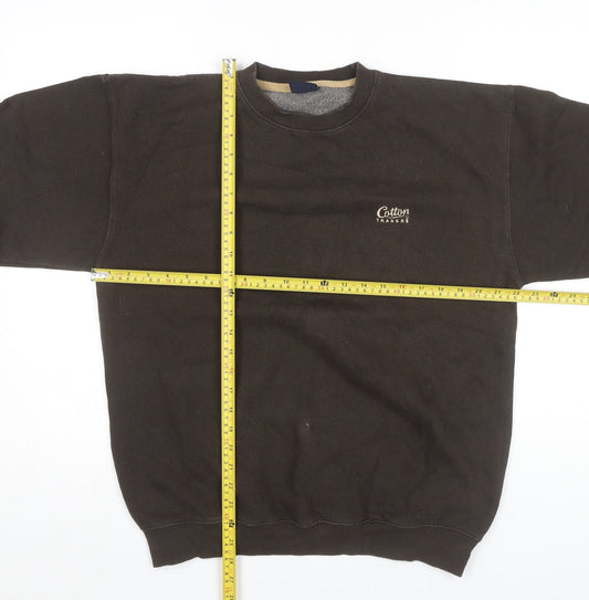 Cotton Traders Mens Brown Sweatshirt M Crew Neck Pullover