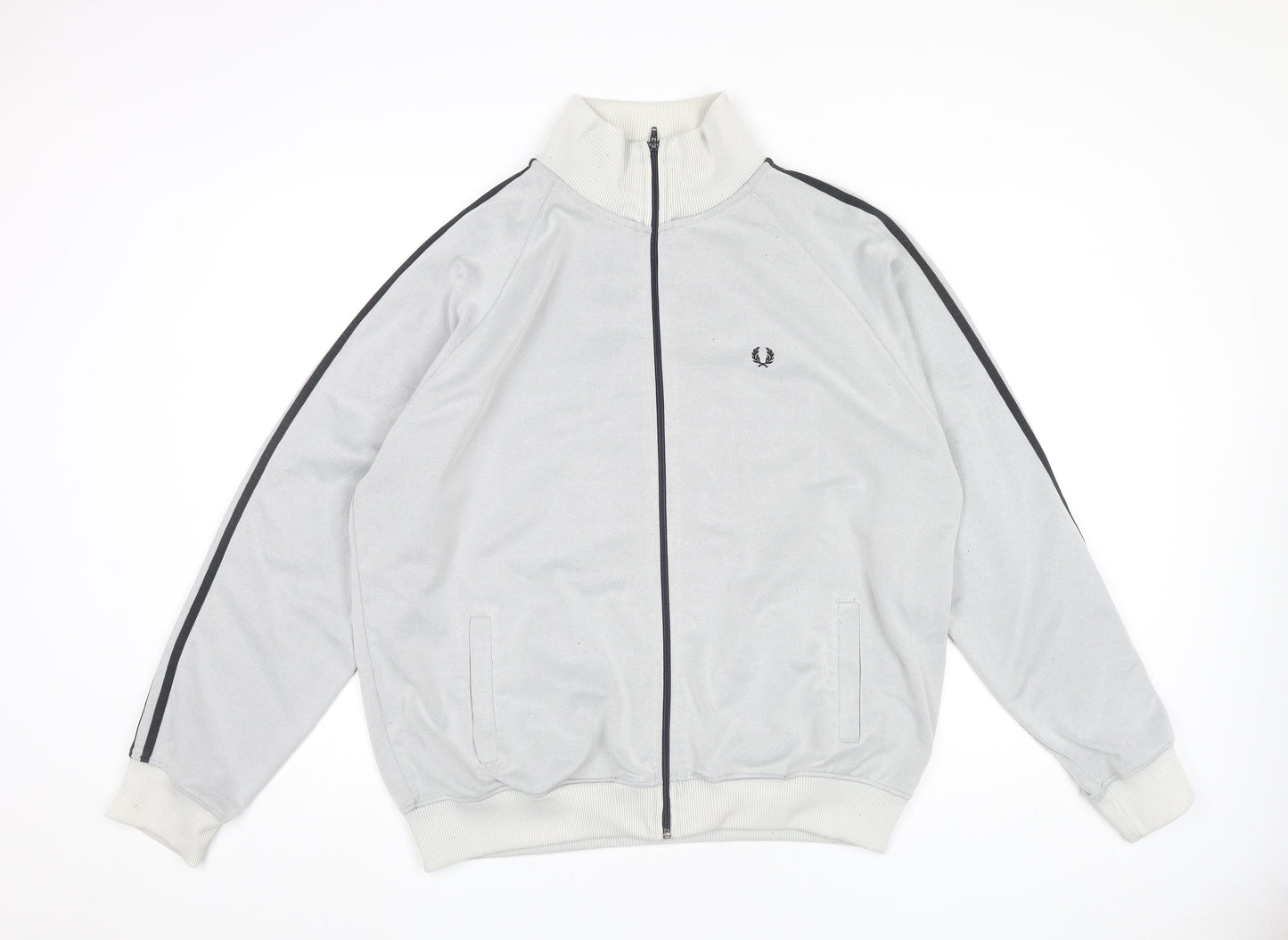 Fred Perry Men’s Grey XL Full Zip Sports Jacket Cotton Blend