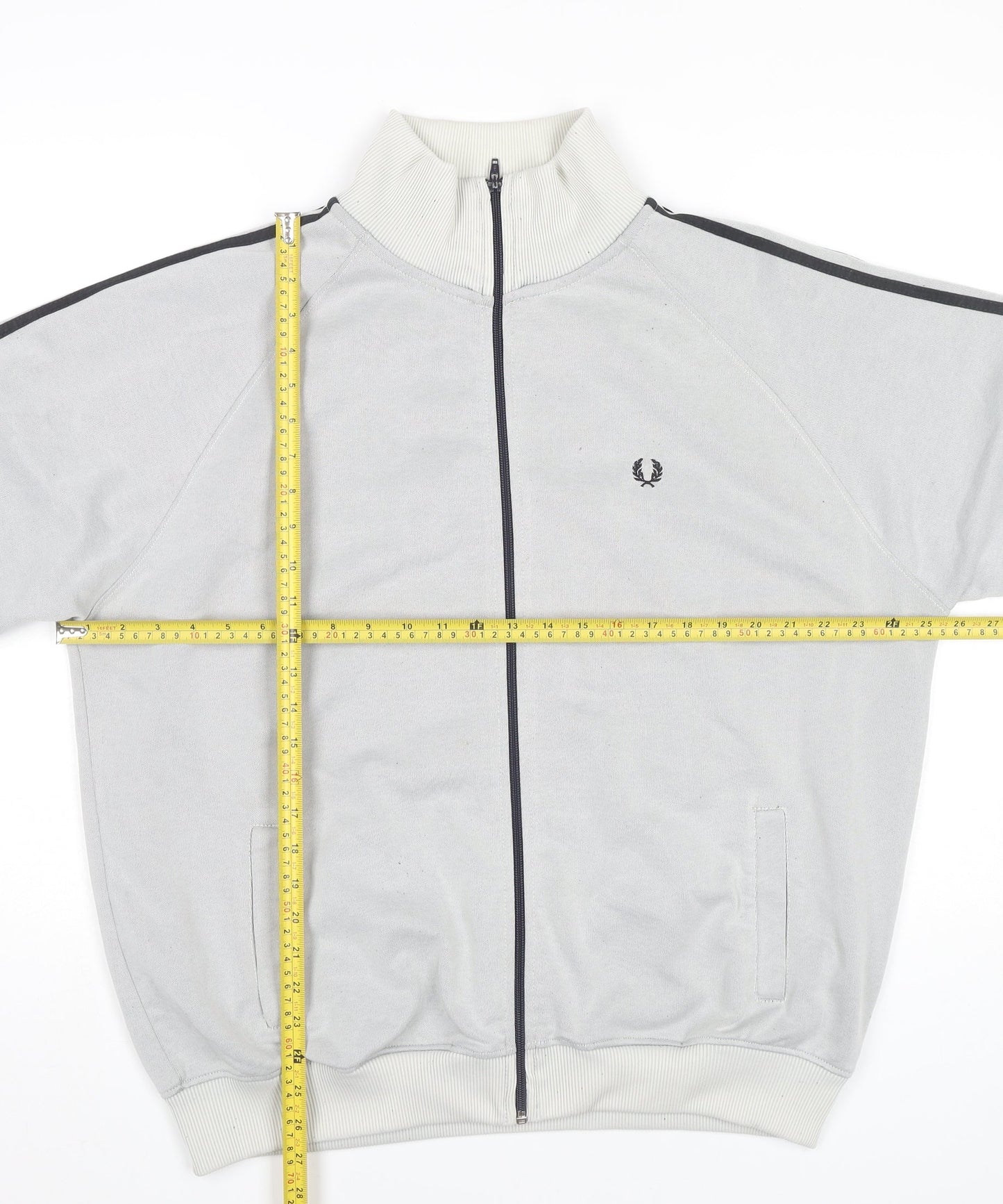 Fred Perry Men’s Grey XL Full Zip Sports Jacket Cotton Blend