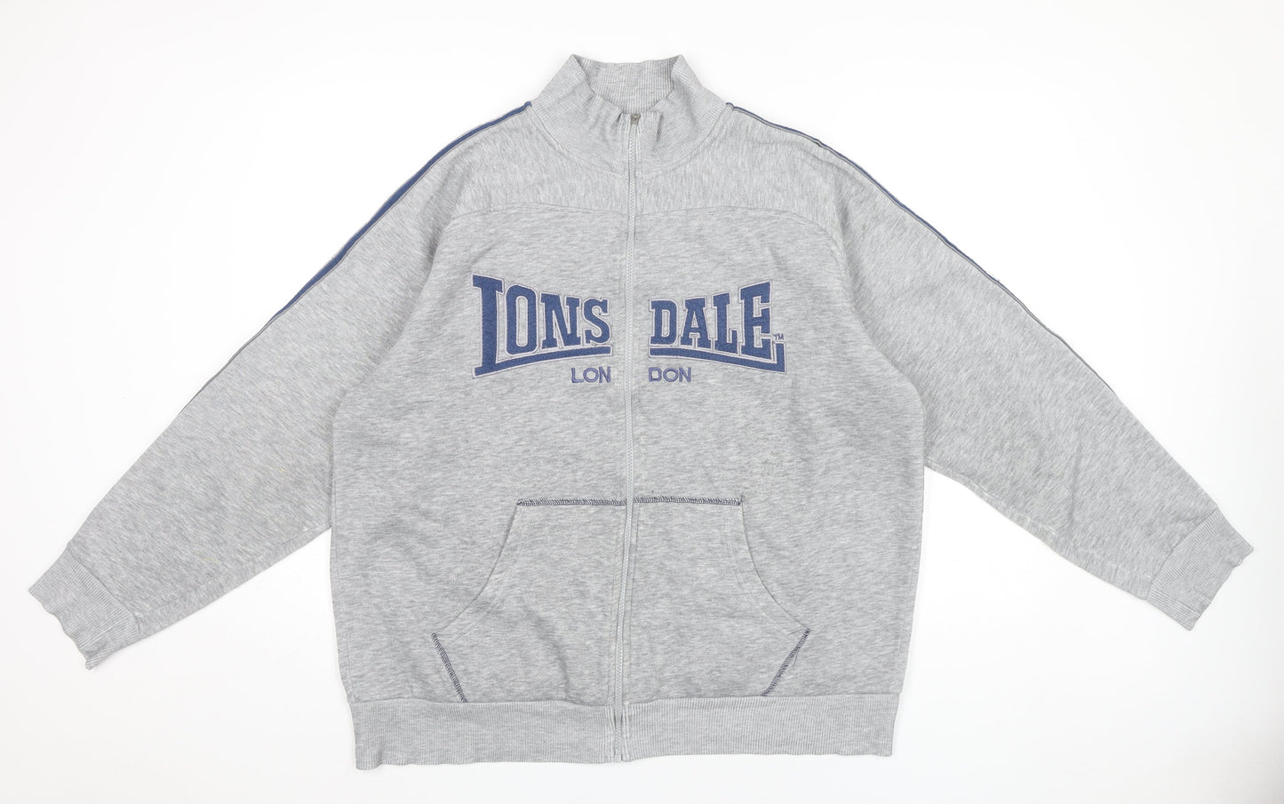 Lonsdale Mens Grey XL Full Zip Sweatshirt Jacket Sports Casual