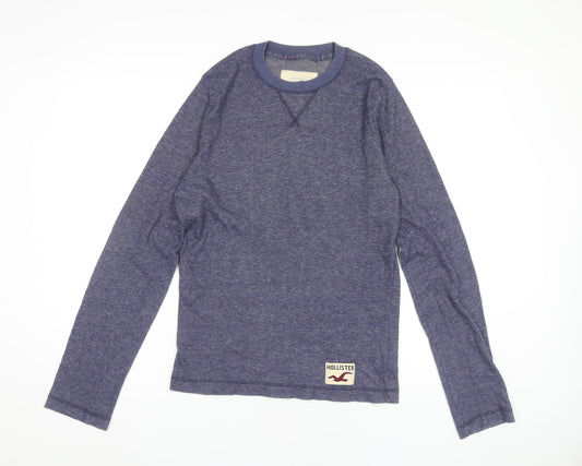 Hollister Men’s Blue Long Sleeve Crew Neck T-Shirt XL