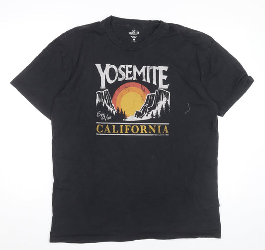 Hollister Men’s Black Yosemite California Graphic T-Shirt Size L