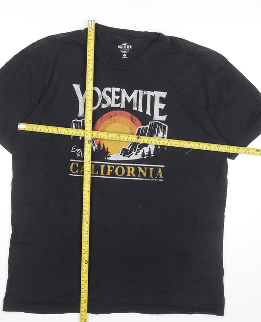 Hollister Men’s Black Yosemite California Graphic T-Shirt Size L