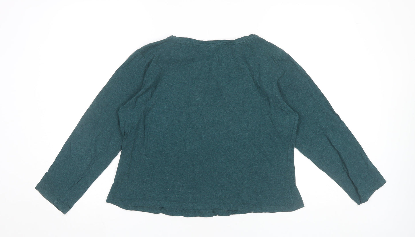 Seasalt Cornwall Women’s Green Organic Cotton Petite UK 18 Long Sleeve T-Shirt