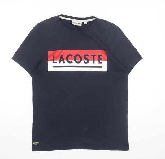 Lacoste Sport Men's Blue M Logo Graphic Short Sleeve T-Shirt