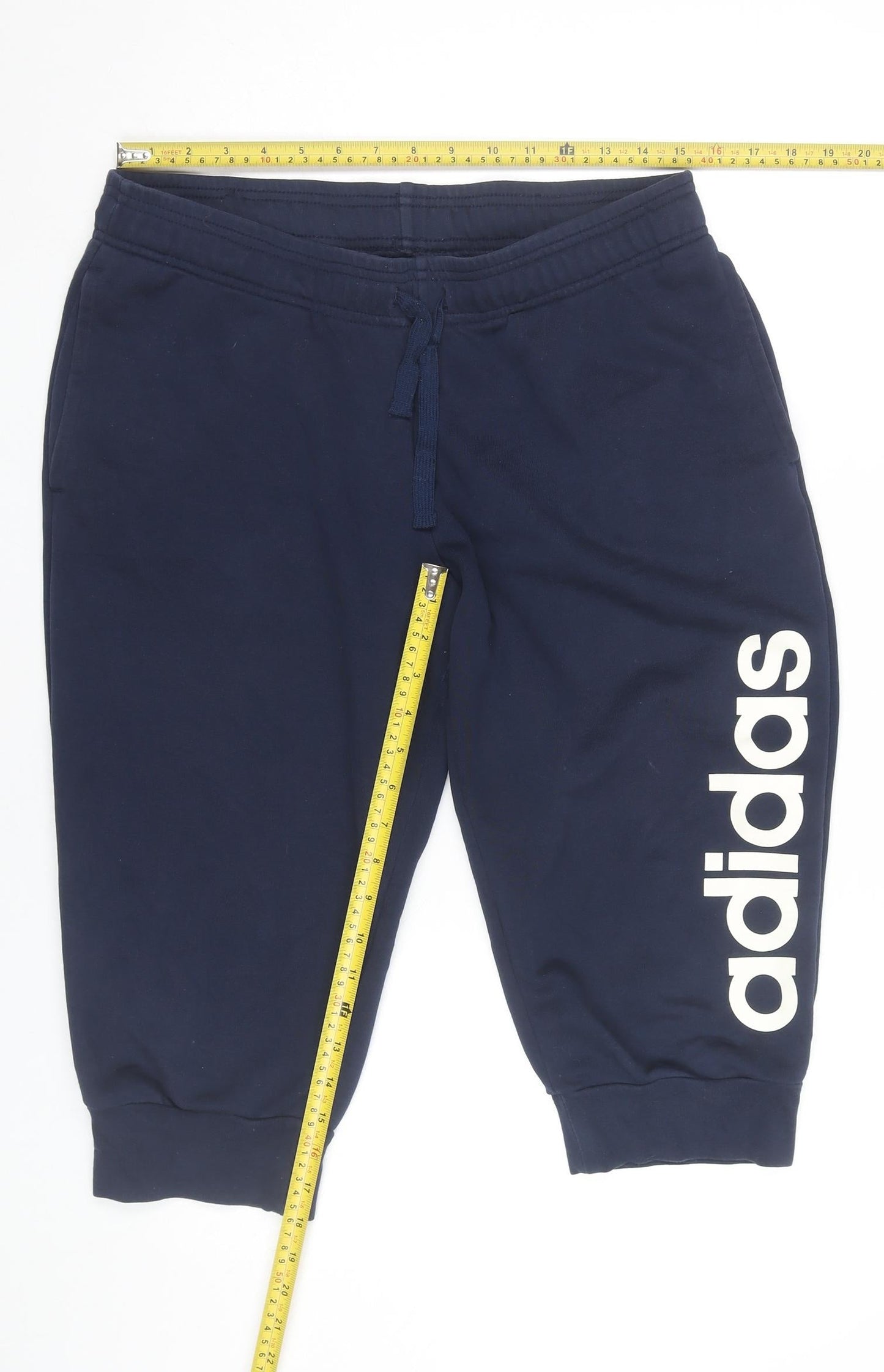 Adidas Womens Blue Jogger Trousers Size 16-18 Elastic Waist