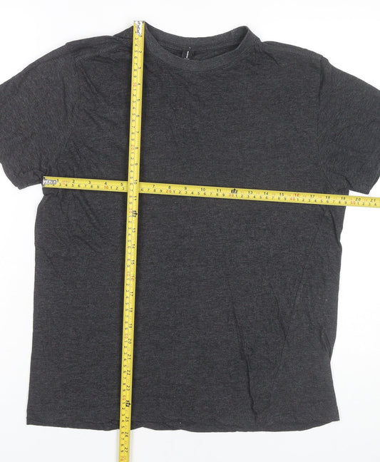 Donnay Men’s Grey L Crew Neck Short Sleeve Cotton Blend T-Shirt